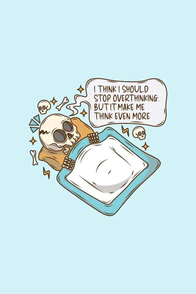 Ilustrasi orang sedang overthinking dan stres