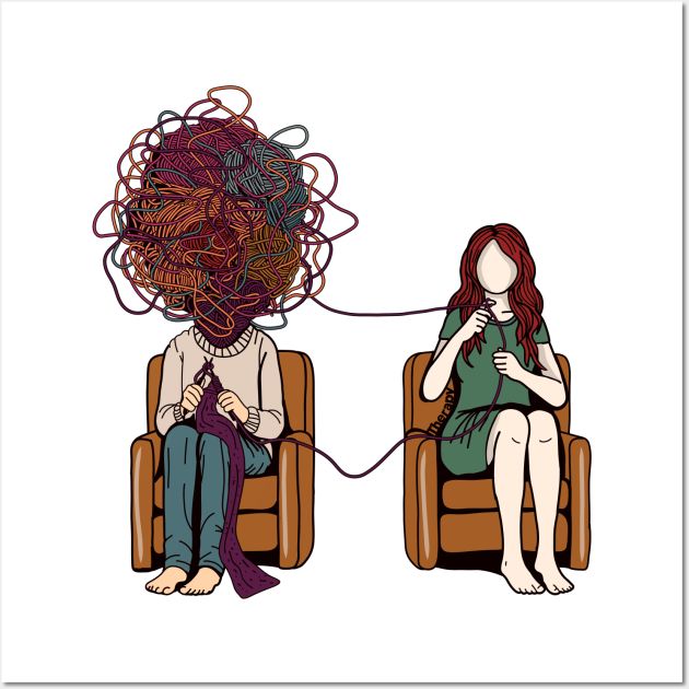Ilustrasi wanita sedang curhat ke psikolog online di Solo