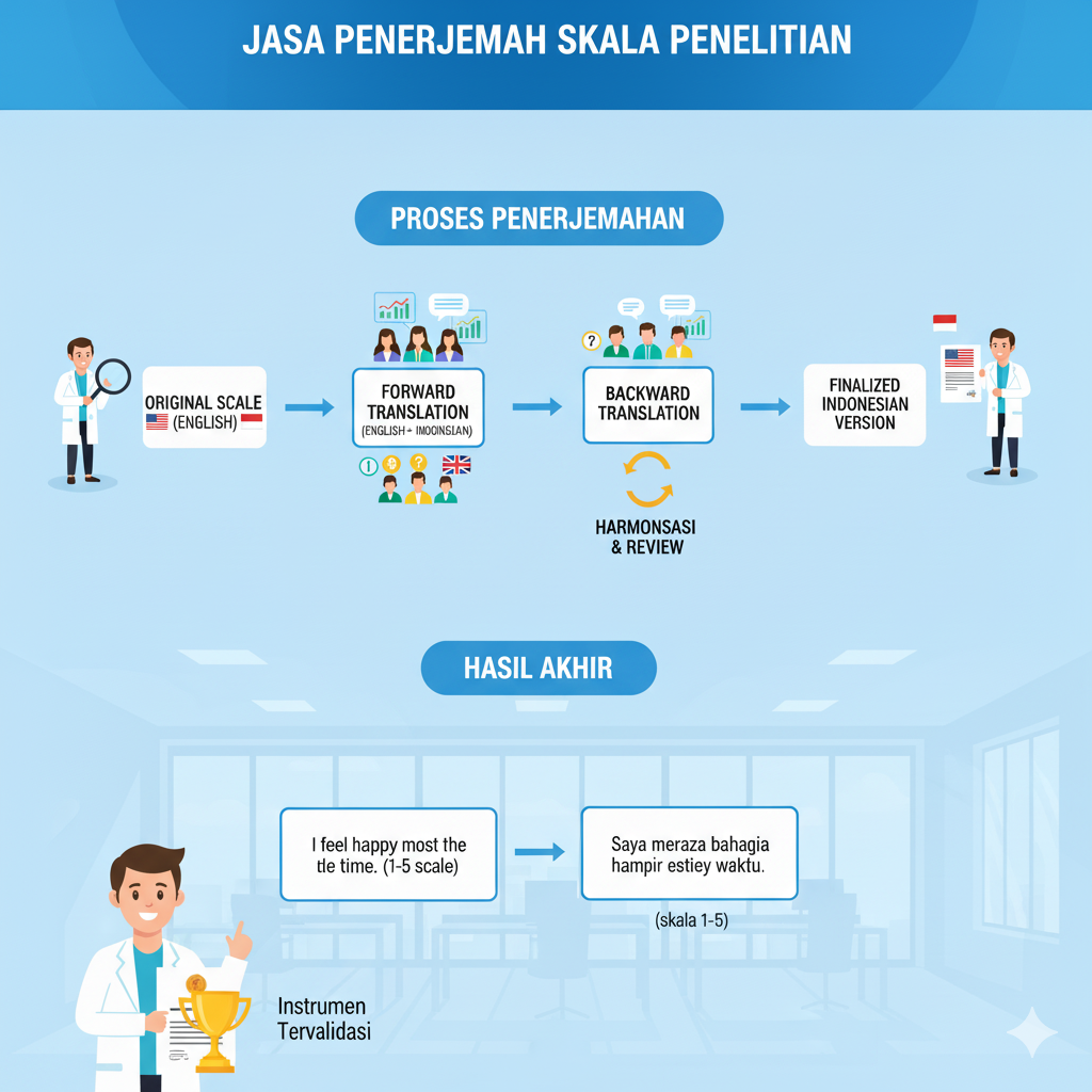 Jasa penerjemah skala penelitian profesional