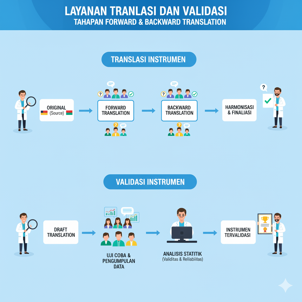 Layanan lengkap translasi dan validasi penelitian