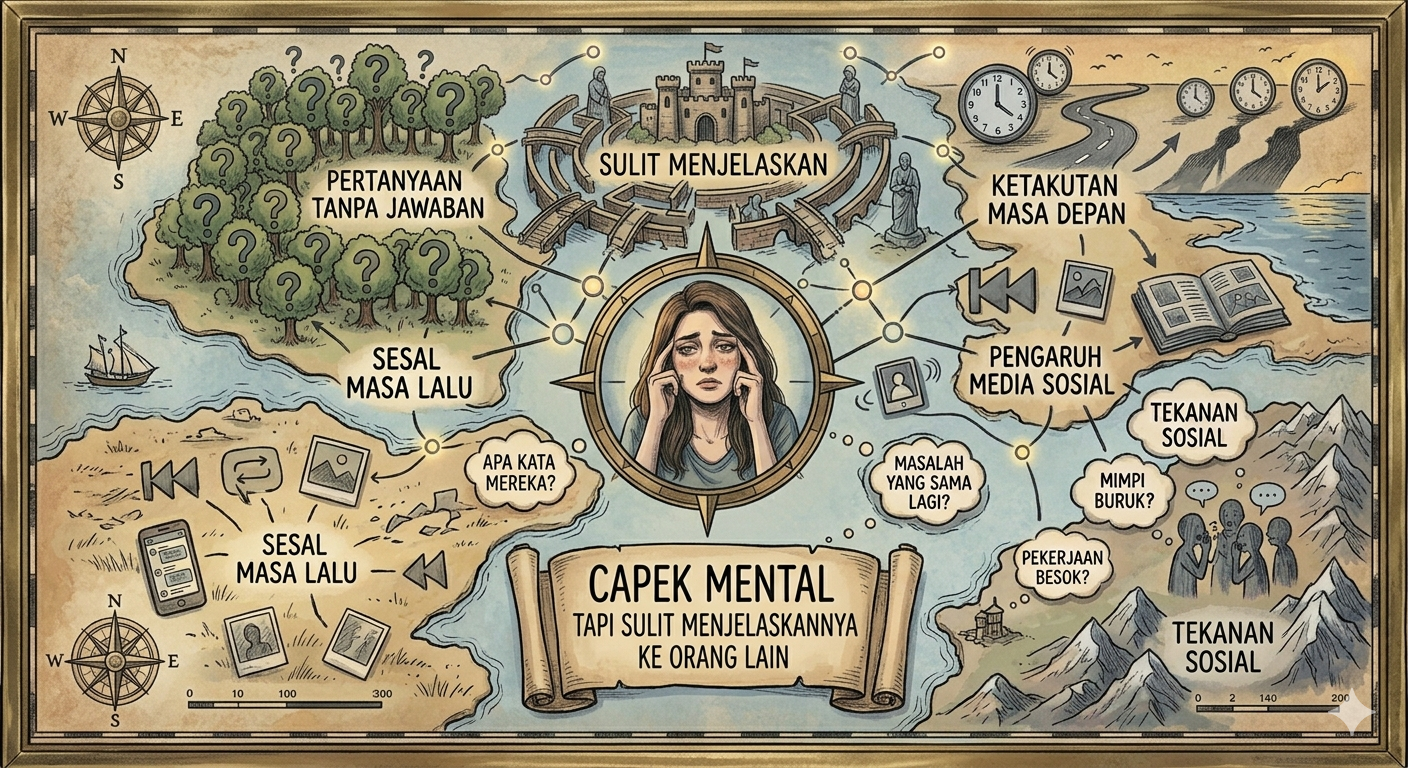 ilustrasi orang yang sudah kelelahan dan tidak ada yang bisa mengertinya dengan penjelasannya