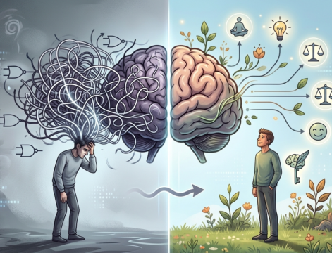 Apakah Overthinking Bisa Hilang? Ilustrasi seseorang yang sedang berusaha mengelola overthinking dan pikiran yang berlebihan.