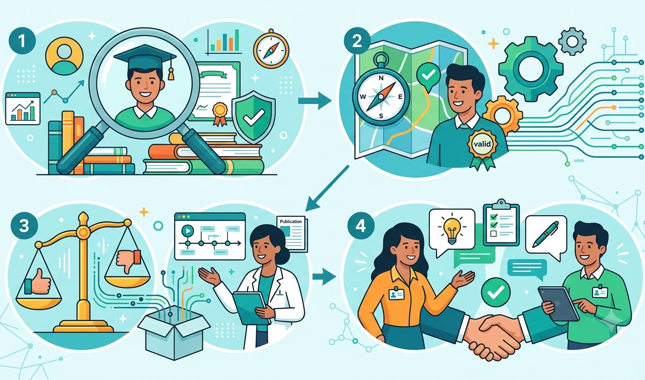 Mahasiswa memilih validator yang tepat untuk proses expert judgement instrumen penelitian.