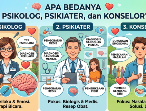Perbedaan psikolog, psikiater, dan konselor dalam memberikan layanan